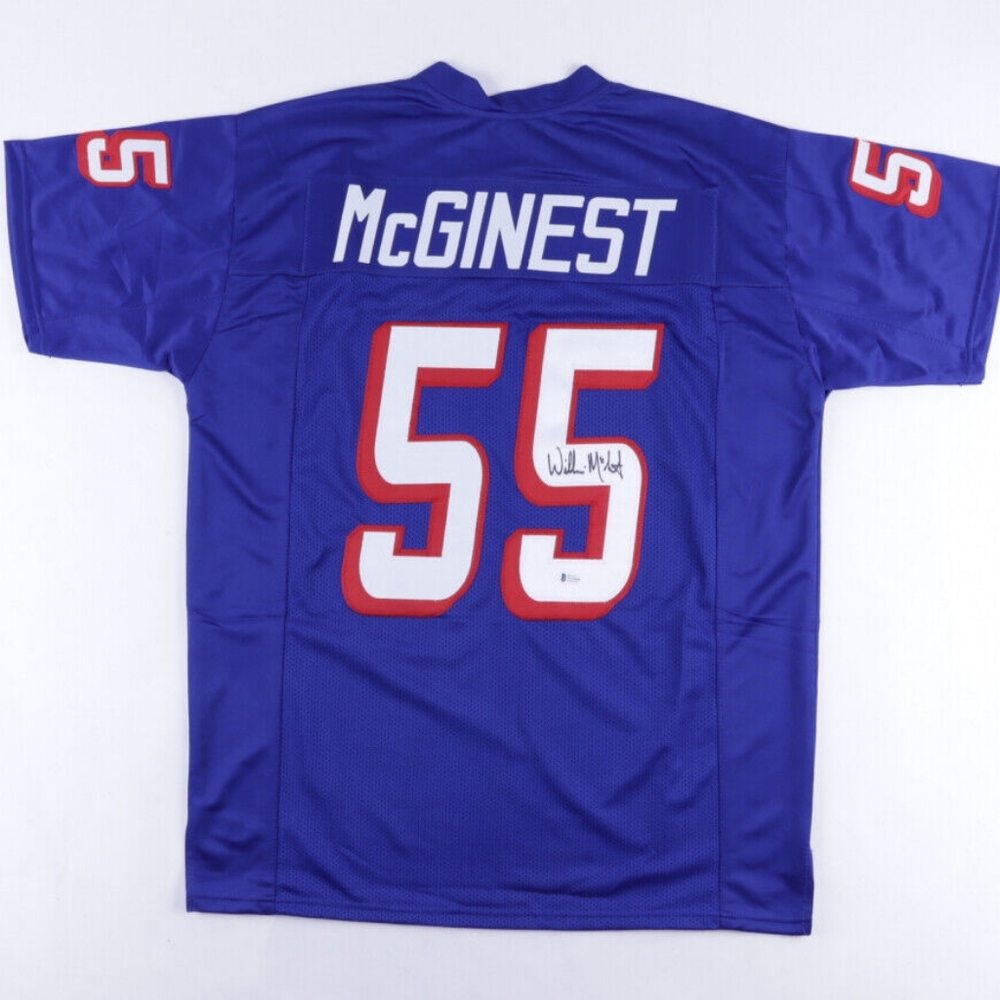 Signed Willie McGinest Patriots Jersey
